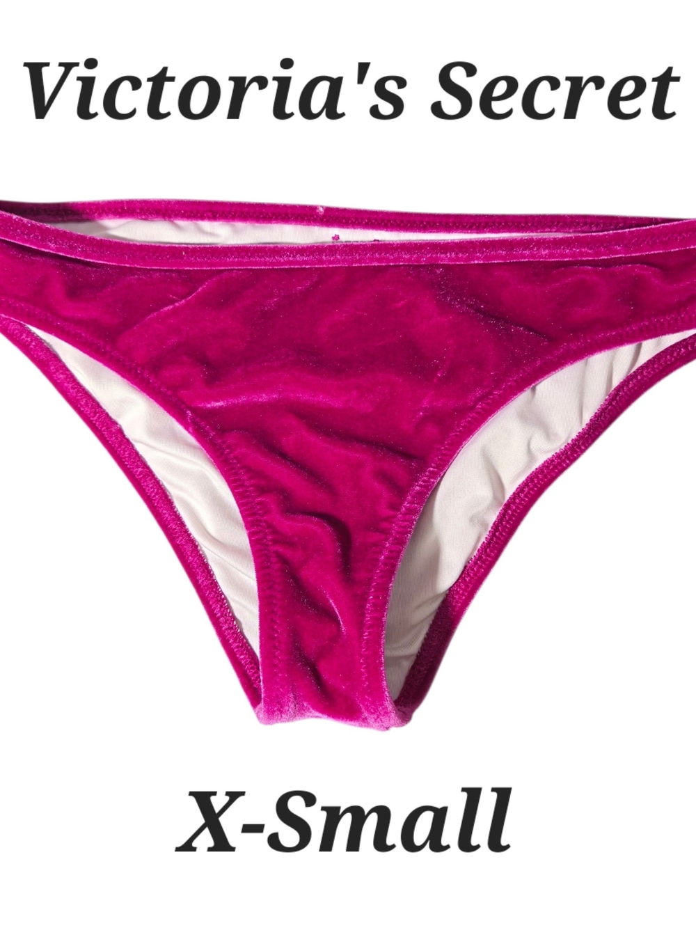 Victoria's Secret Hot Pink Velvet Bikini Bottoms